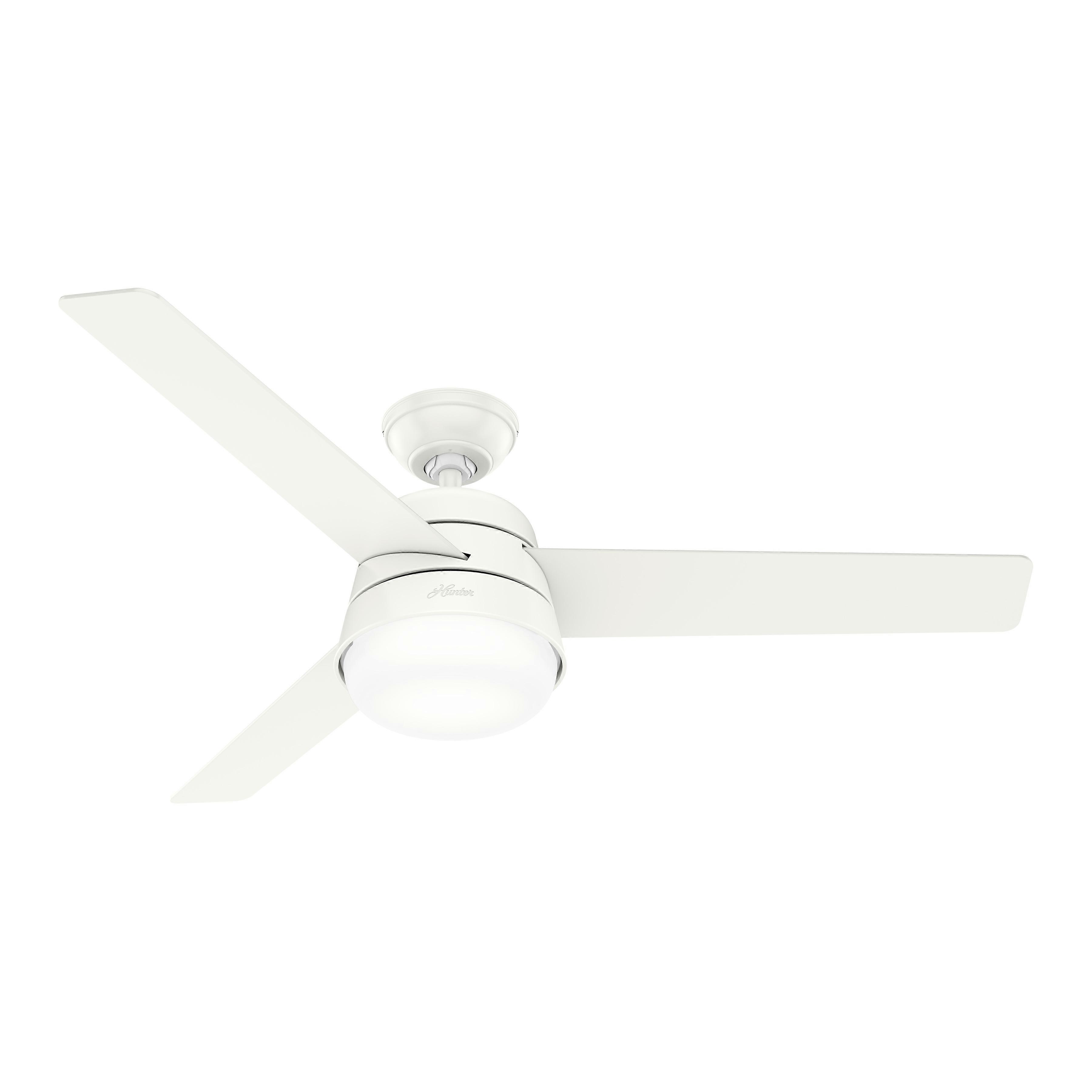Ceiling fan Finley L White with light & remote control