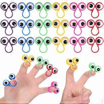 60 Pcs Assorted Large Eye Finger Puppets for Children, Finger Game Toy