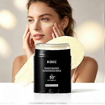 Centella Asiatica & Aloe Sunscreen Stick SPF50+, Transparent Non-greasy Reapply Portable Outdoor Sun Stick 23g