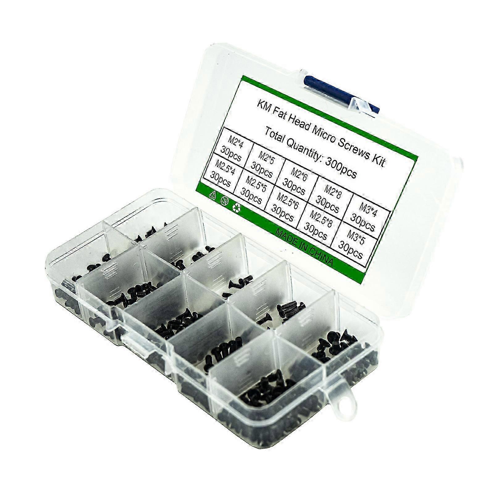 Self Tapping Screws 300pcs Set with Storage Box for Electronics DIY Applications