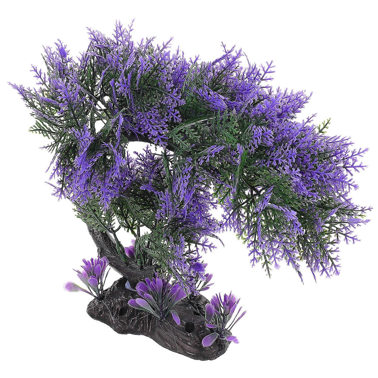 Decorative Artificial Tree Imitated Pine Tree for Desktop Aquarium Decor