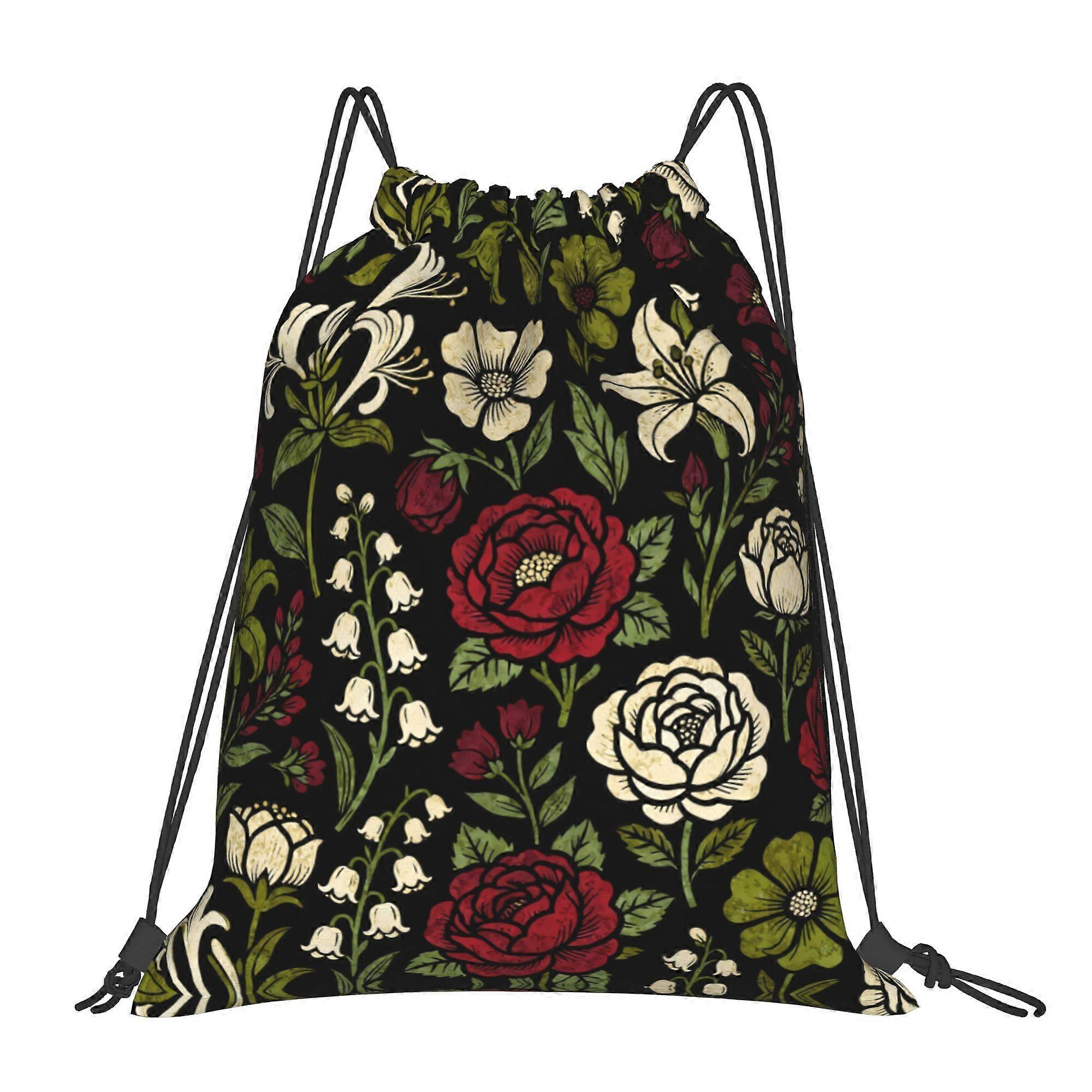 Flower Daisy Drawstring Bags-Cqazw