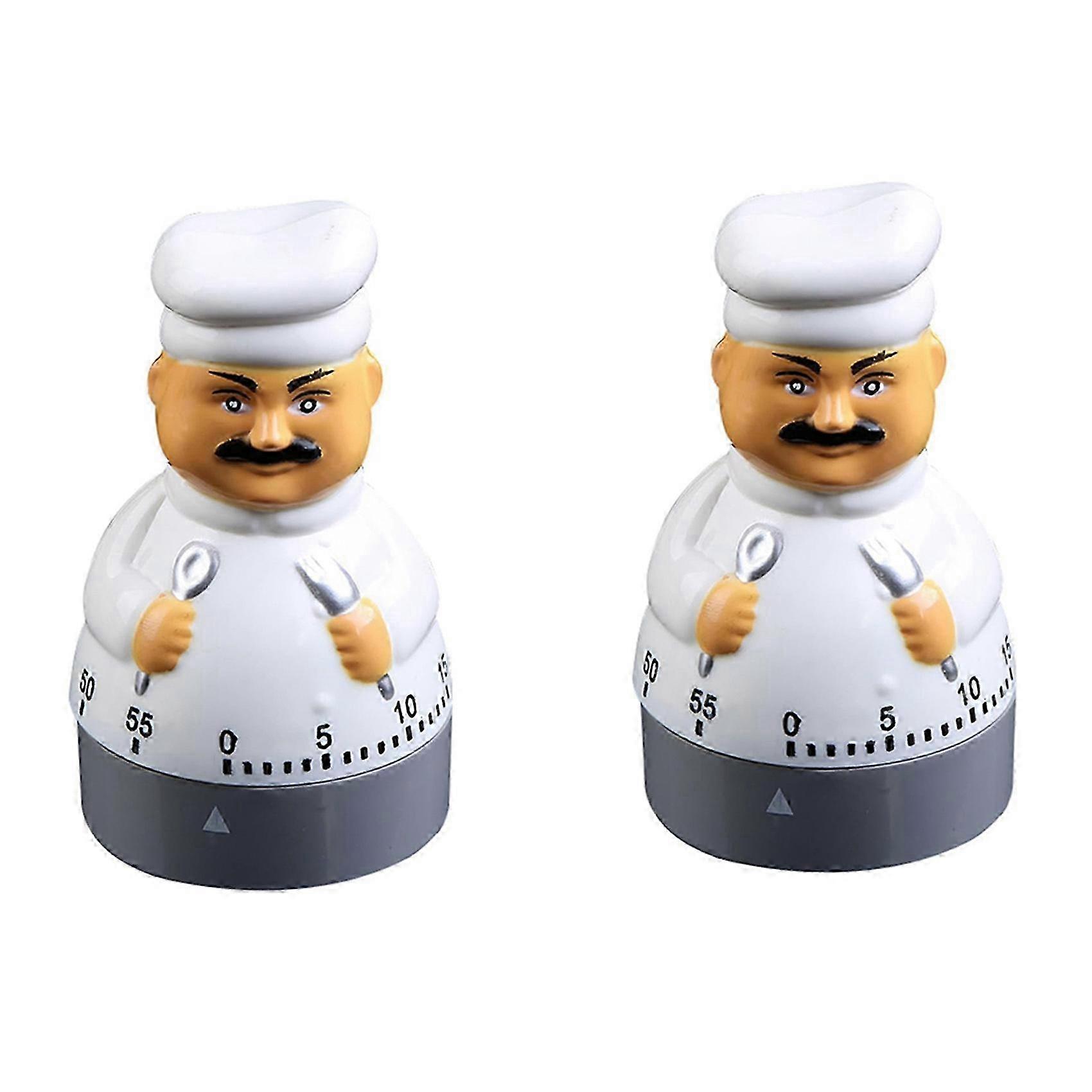 2X Egg Timer Short-Term Alarm Clock, 60 Minutes Kitchen Timer Cooking Baking Mechanical Countdown Timer Cooking Timer