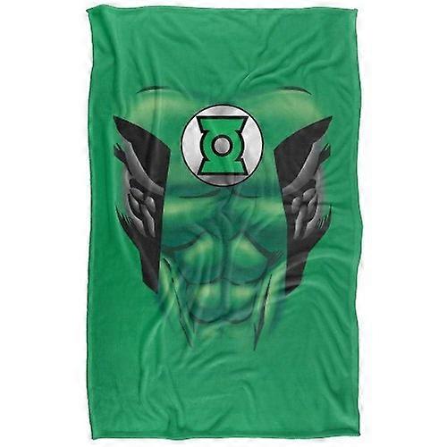 Green Lantern Chest Print Soft Touch Blanket
