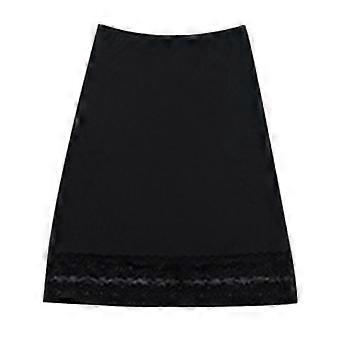 Knee Length Half Slips Skirt For Women Underskirt Slip Skirt With Lace Trim Elegant Under Dresses Petticoat Underwear White Xl 26-27