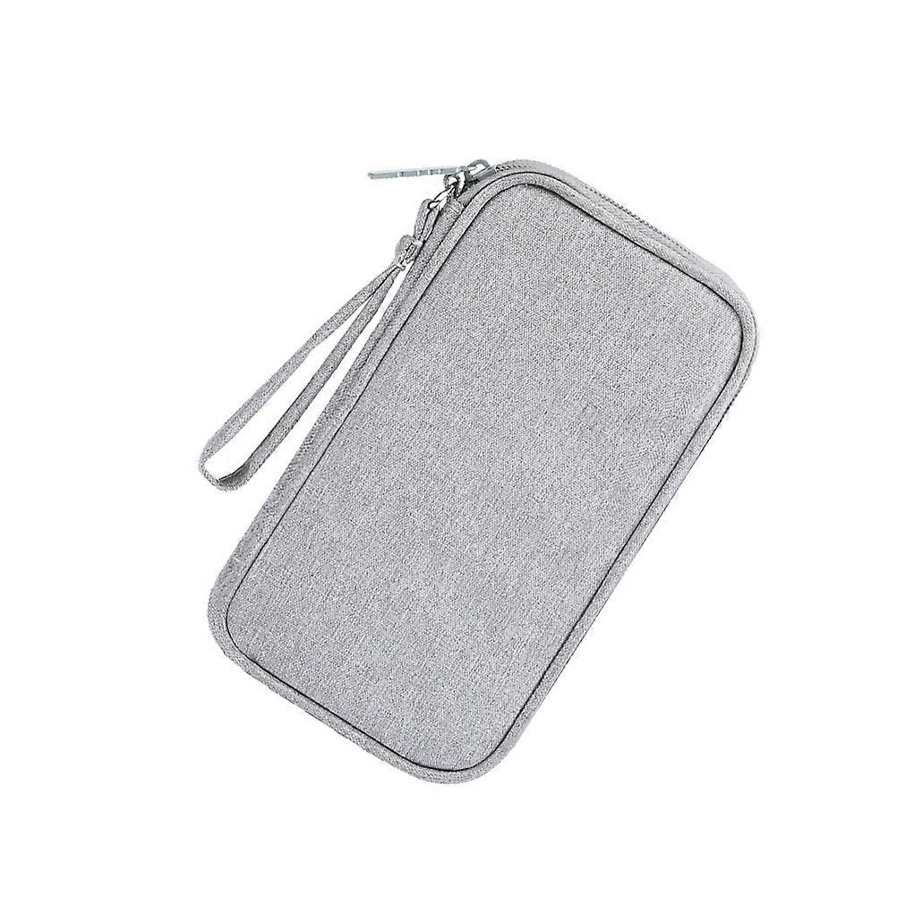 Data Cable Charging Storage Bag for Travel Use Single Layer Gray