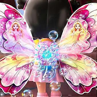 Outdoor Garden Party Play Portable Electric Butterfly Bubble Blower Machine and Bubble Maker Toy