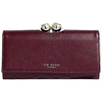 Ted Baker Roosali Large Leather Bobble Purse - Dark Red