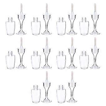 Lip Color Container Wine Glass Shaped for Storage 10Pcs Plastic Bottles