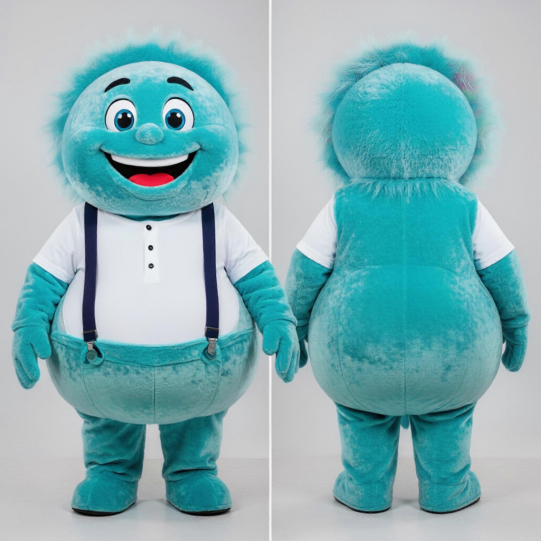 MASTICOT Cyan Rounded Meatballs Mascot