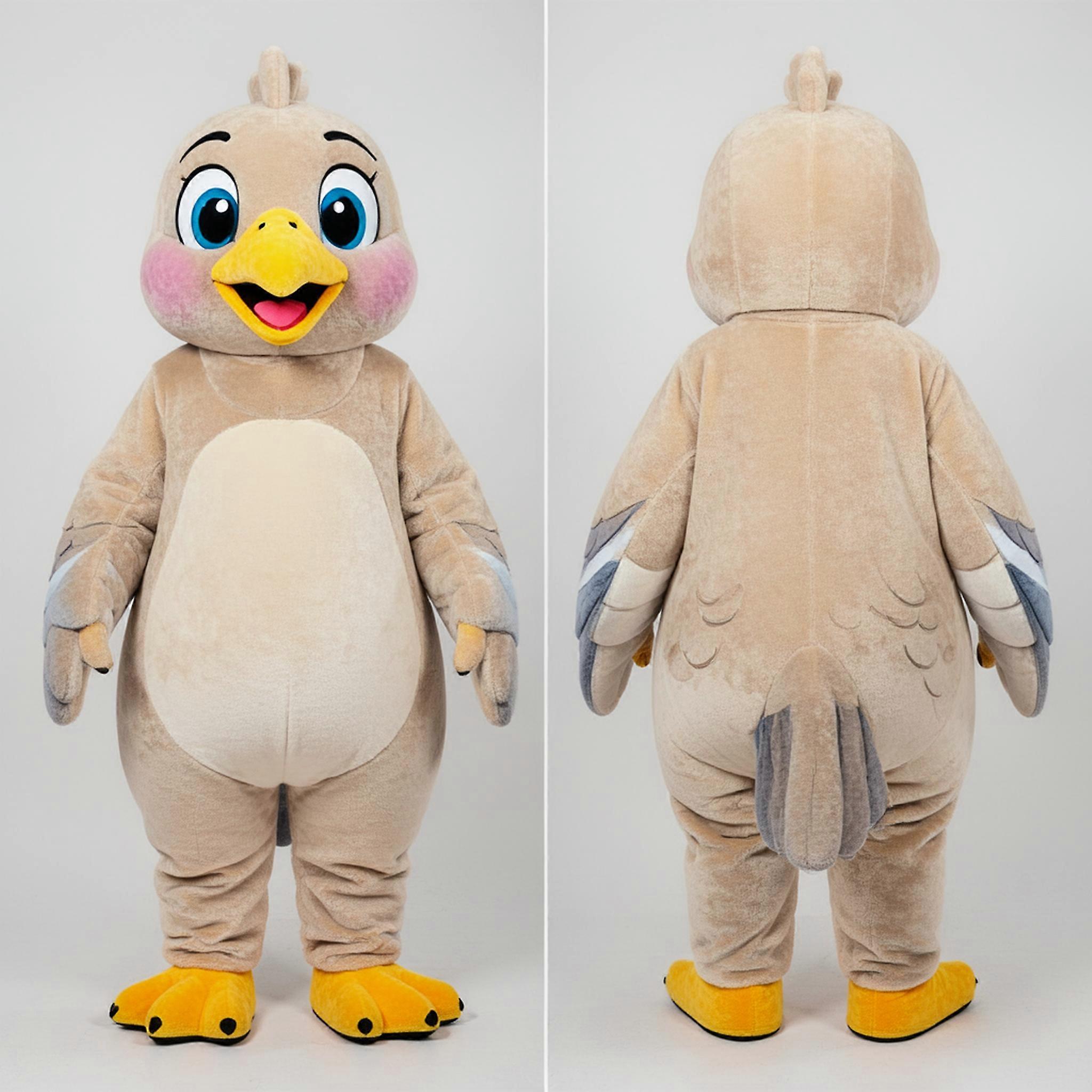 MASTICOT Beige Cuddly Passenger Pigeon Mascot
