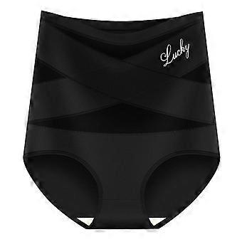 Plus Size Women High Waist Solid Seamless Tummy Control Brief Panty