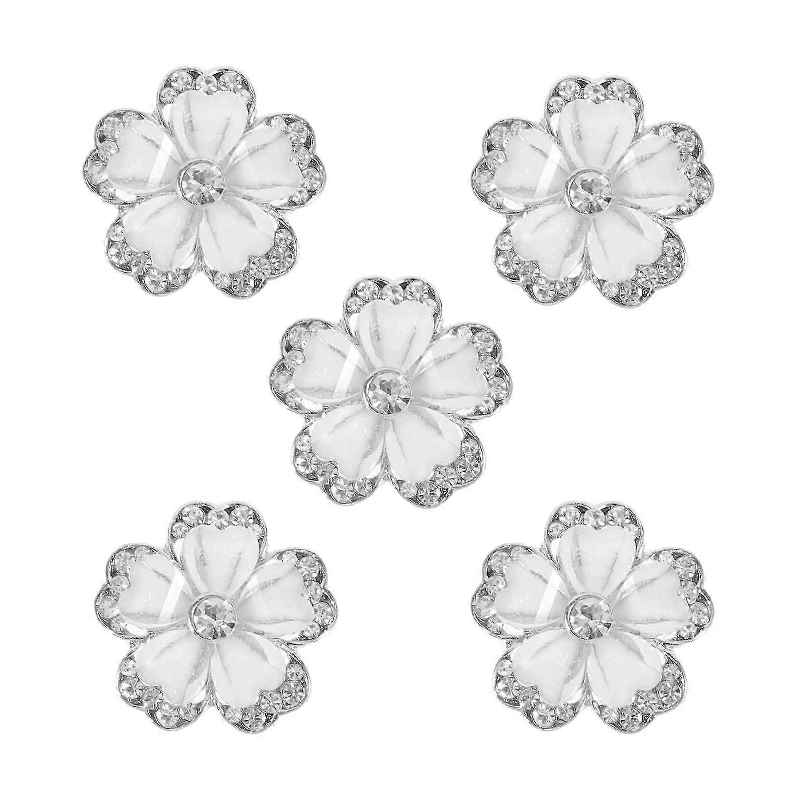 Multi-Function Sewing Buttons 5Pcs Silver Zinc Alloy for Garment Decoration