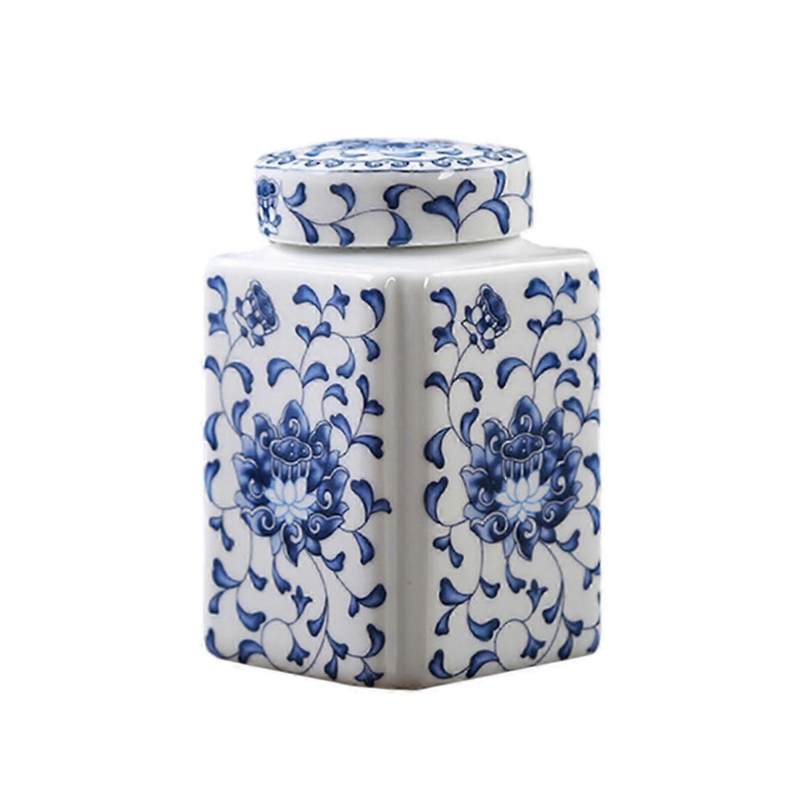 Hand-Painted Ceramic Tea Jar
