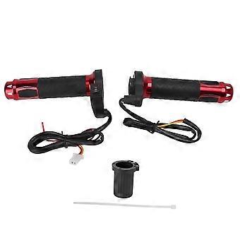 2pcs 22mm/0.87in Electric Heated Grips Aluminium Alloy Winter Hands Warmer for Motorcycle Bike Handlebar 12V?14VRed