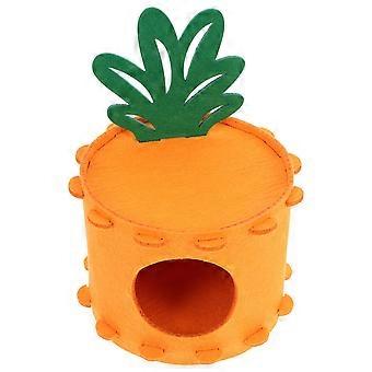 Hamster Hideout Pet Nest til hyggeligt filt sengetøj med orange farvedesign