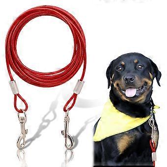 Heavy-Duty Rust-Resistant Dog Tie-Out Cable for Yard, Camping, Park