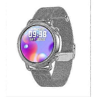 Silver Smart Watch for Women Bluetooth Calling Health Check Gift