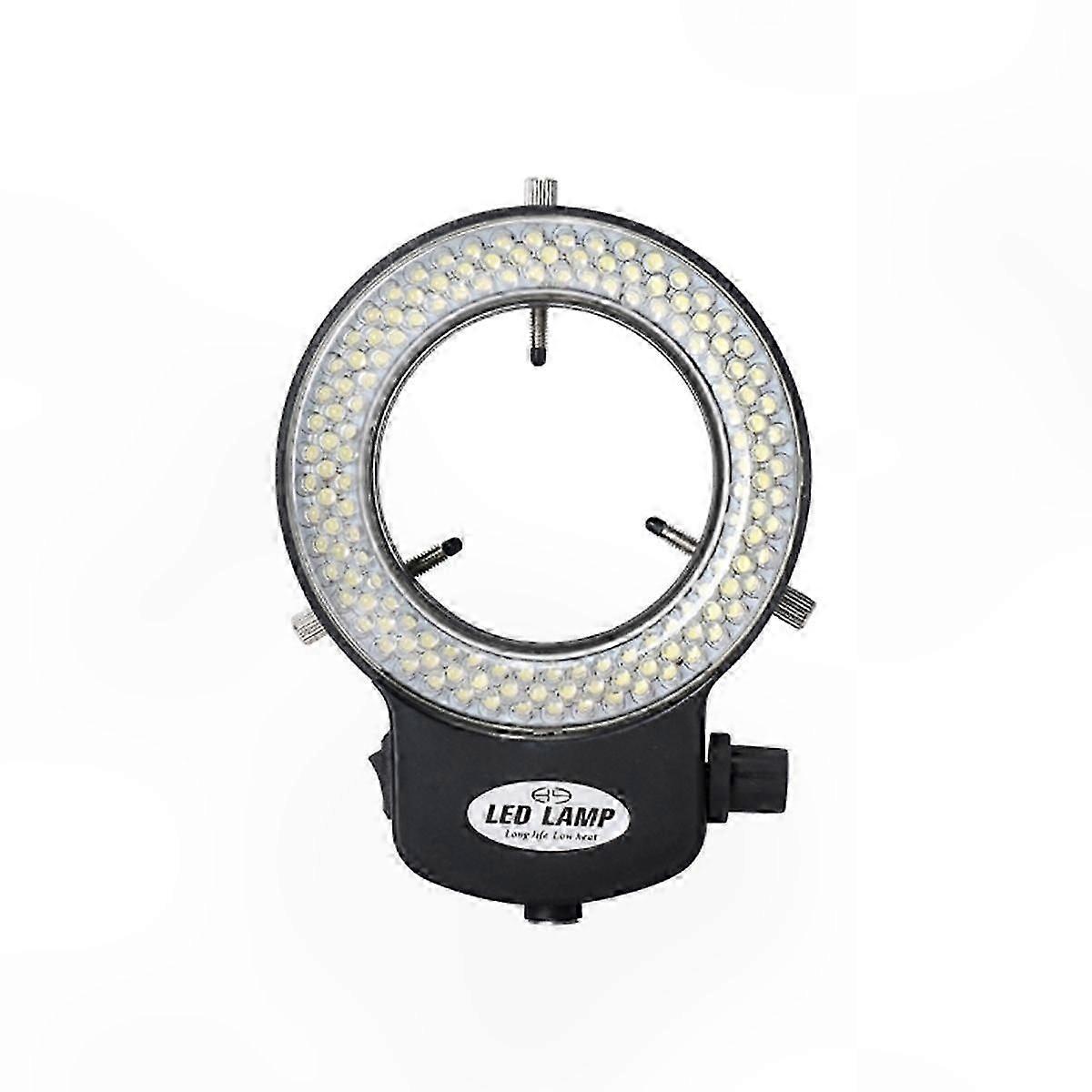 Adjustable LED Ring Light with 144 Beads for Microscope Illumination, EU Plug-Compatible Industrial Lighting Solution
