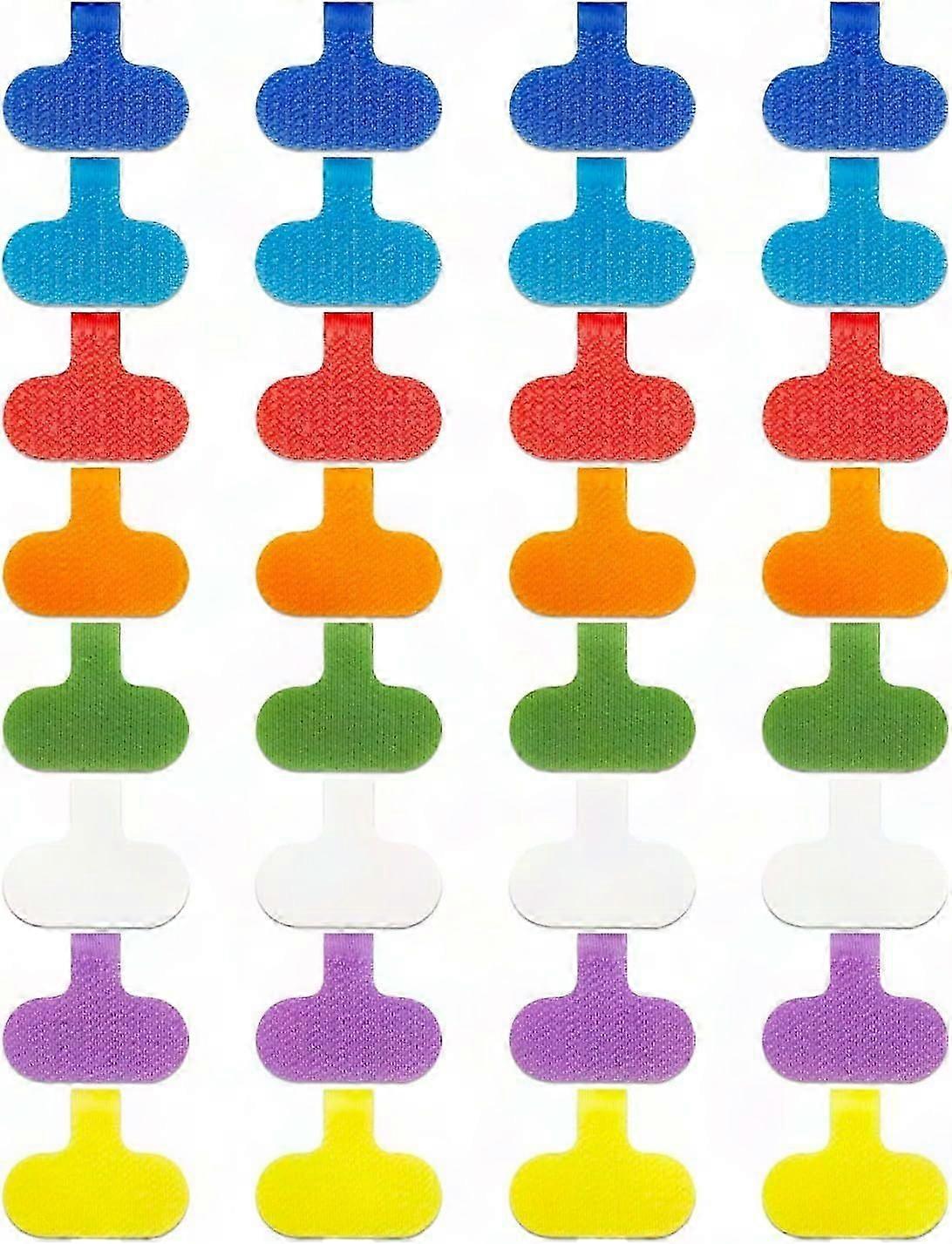 32 Pack Colorful Writable Cable Labels for Electronics & Computer Wires - Organize & Identify Cables Easily