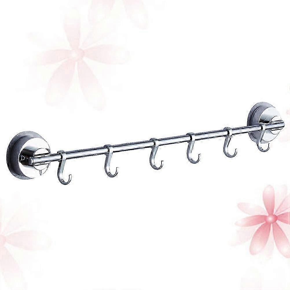 6-Hook No-Drill Towel Rack