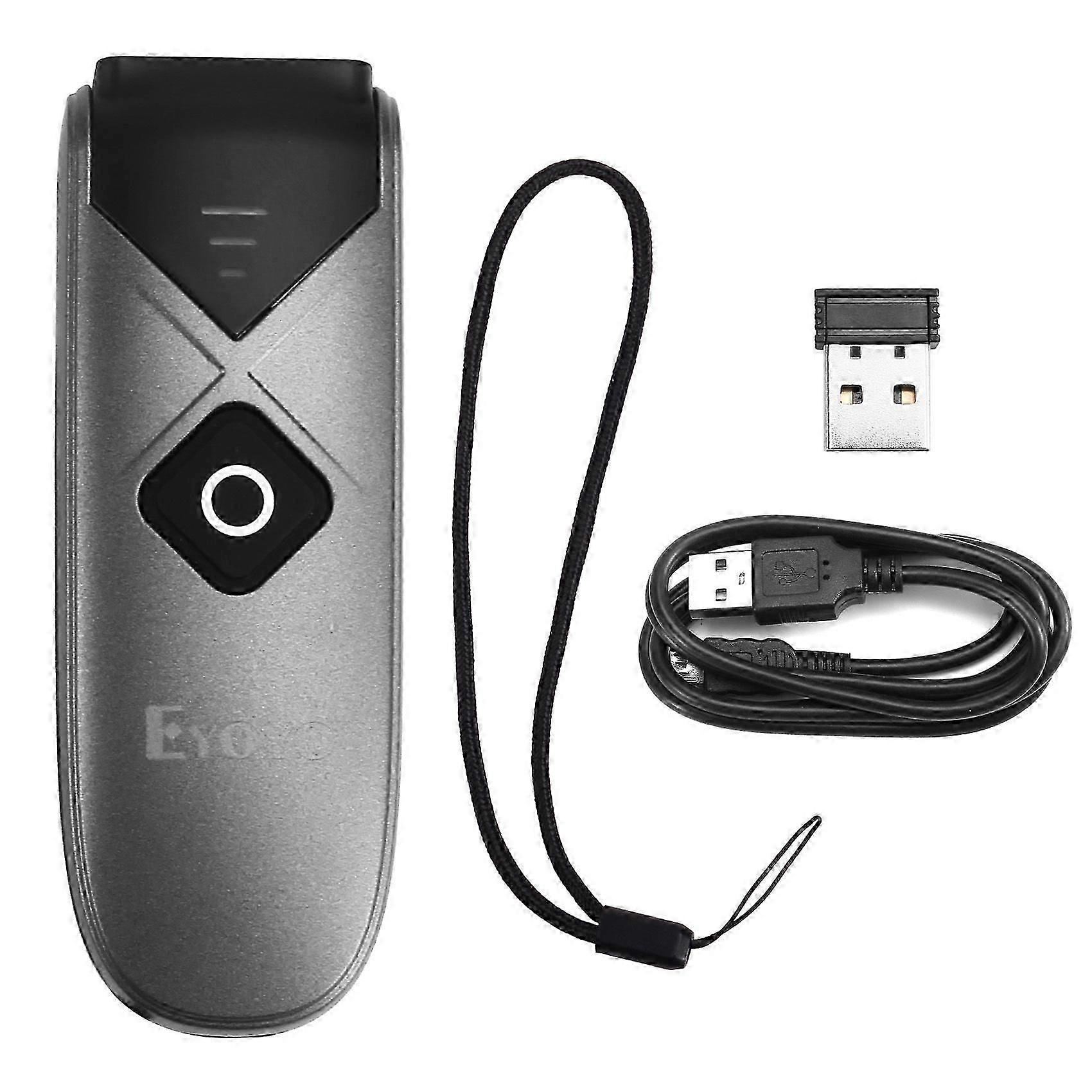 Eyoyo Mini Portable 1D 2D Bluetooth 2.4G Barcode Scanner QR Code Screen Image Reader