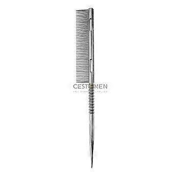 Nieuwe aluminium rattenstaartkam met spiraalvormig handvat, hittebestendig, gladde haarkam voor dames, multifunctionele kappersstylingtool voor mannen