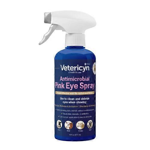 Vetericyn Plus Antimicrobial Pink Eye Spray, 16 Oz