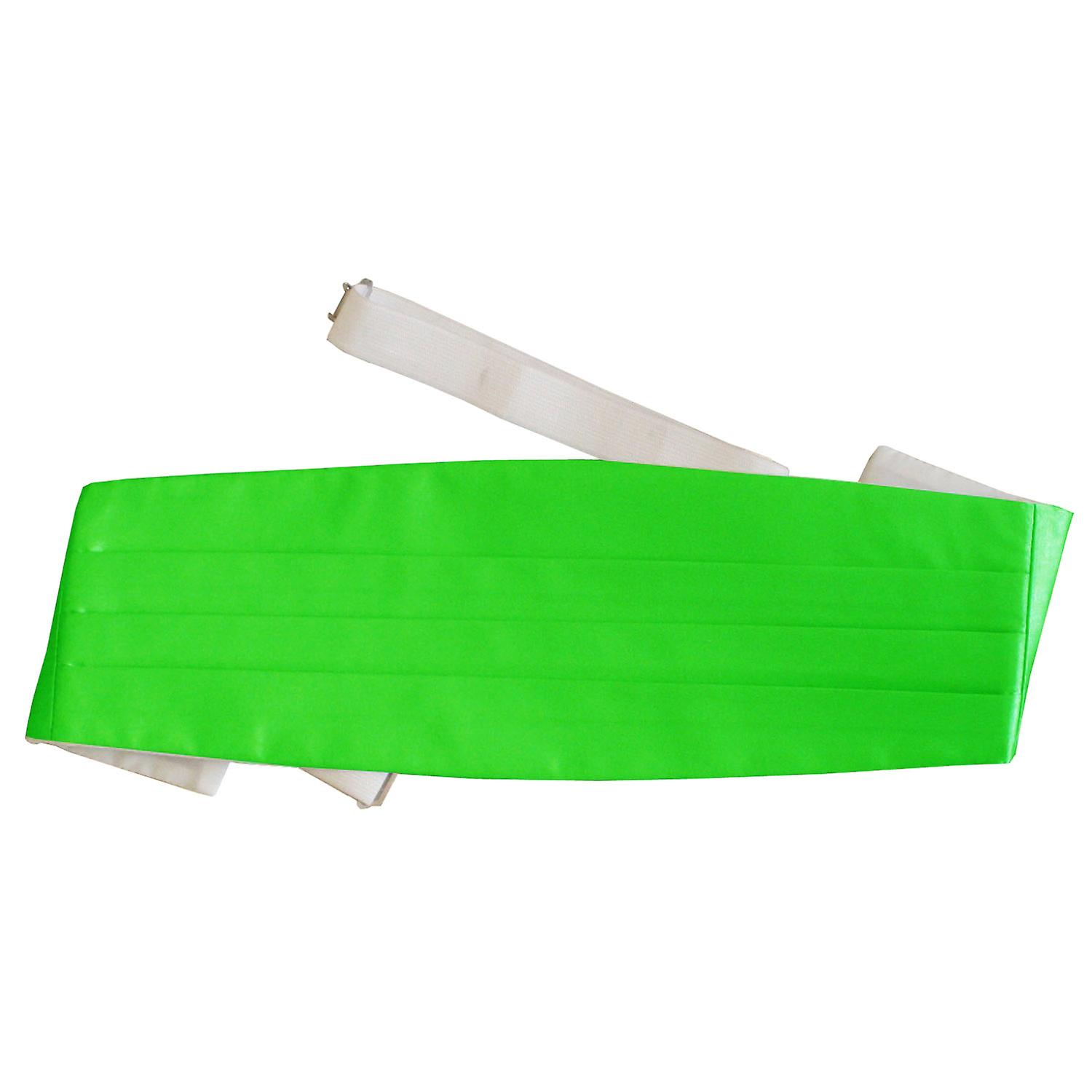 Apple Green Plain Satin Cummerbund