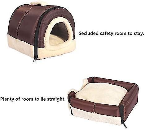 thumbnail image 2 of Simulation Brick Dog House Tent With Cushion - Washable Igloo Pet Bed For Small To Large Dogs | Indoor Kennel 2 of 12