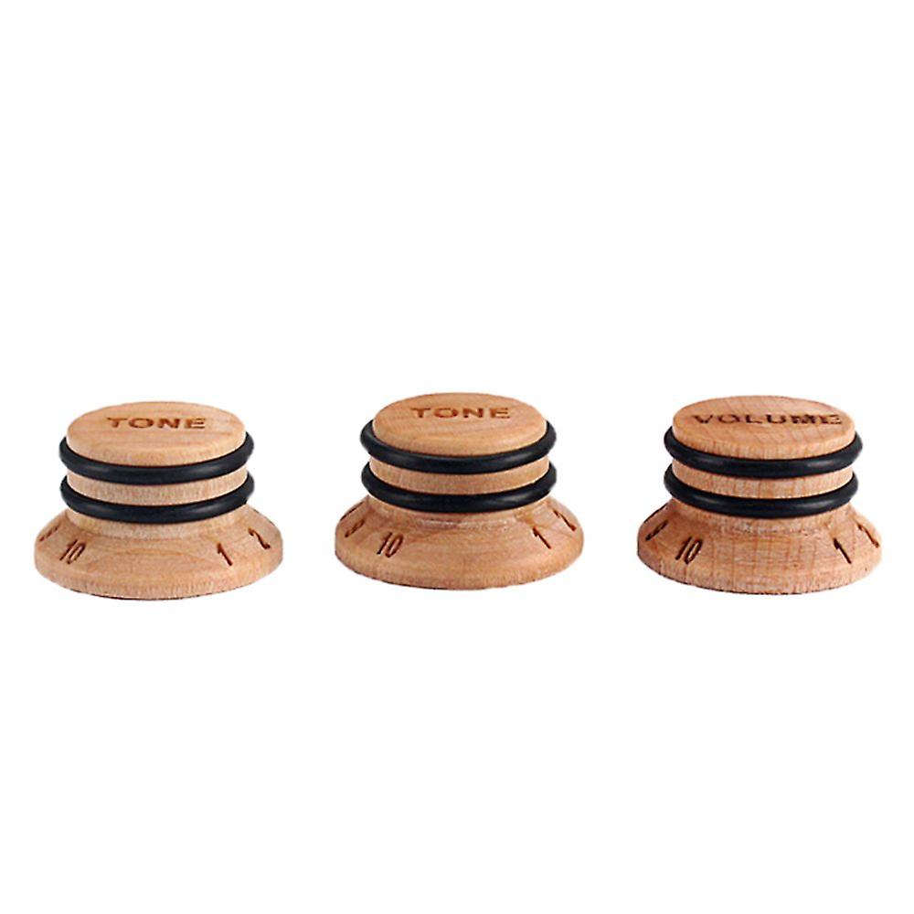 Maple Wood Volume Tone Knobs