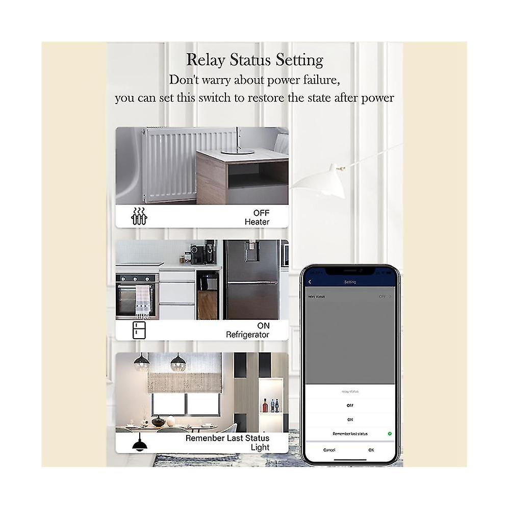 Power Monitor Zigbee Smart Switch 30a 30a Ac90-250v Tuya Smart Life App Ondersteuning Voice Control