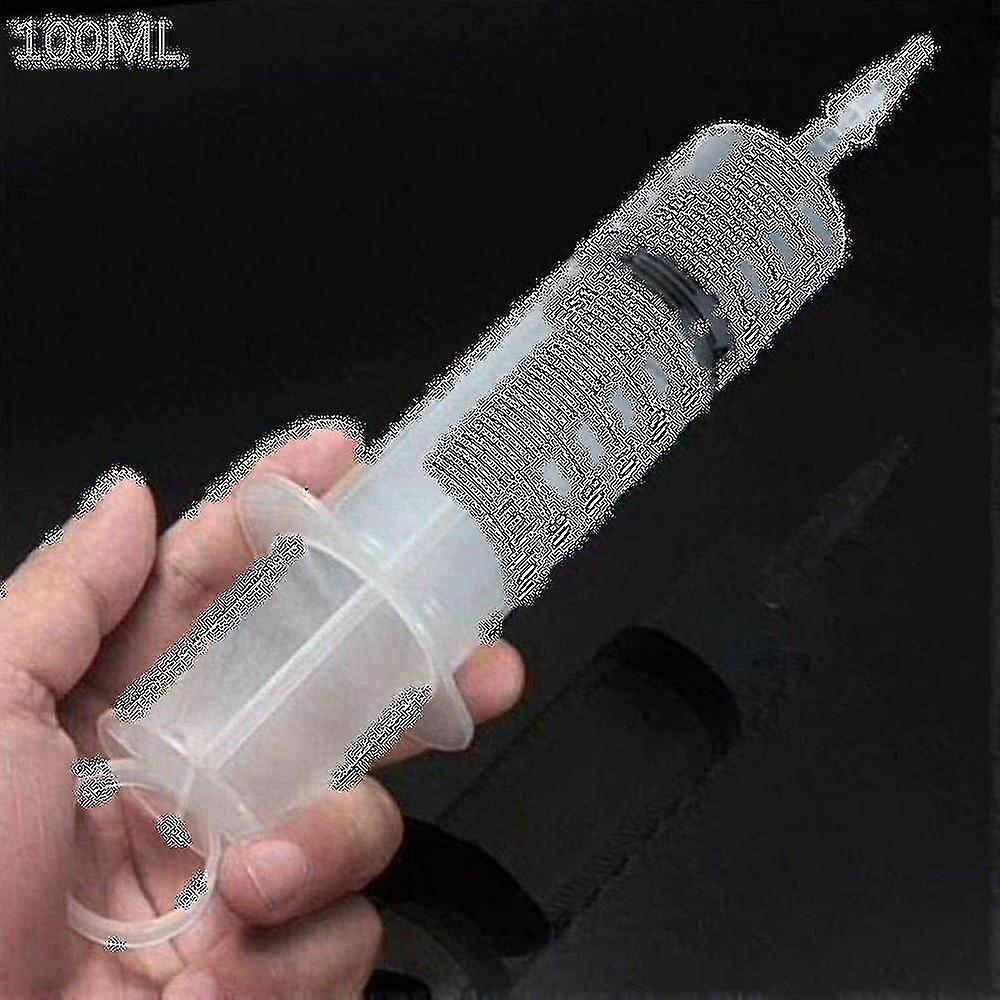100-200ml Reusable Big Large Plastic Hydroponics Nutrient Measuring Syringe