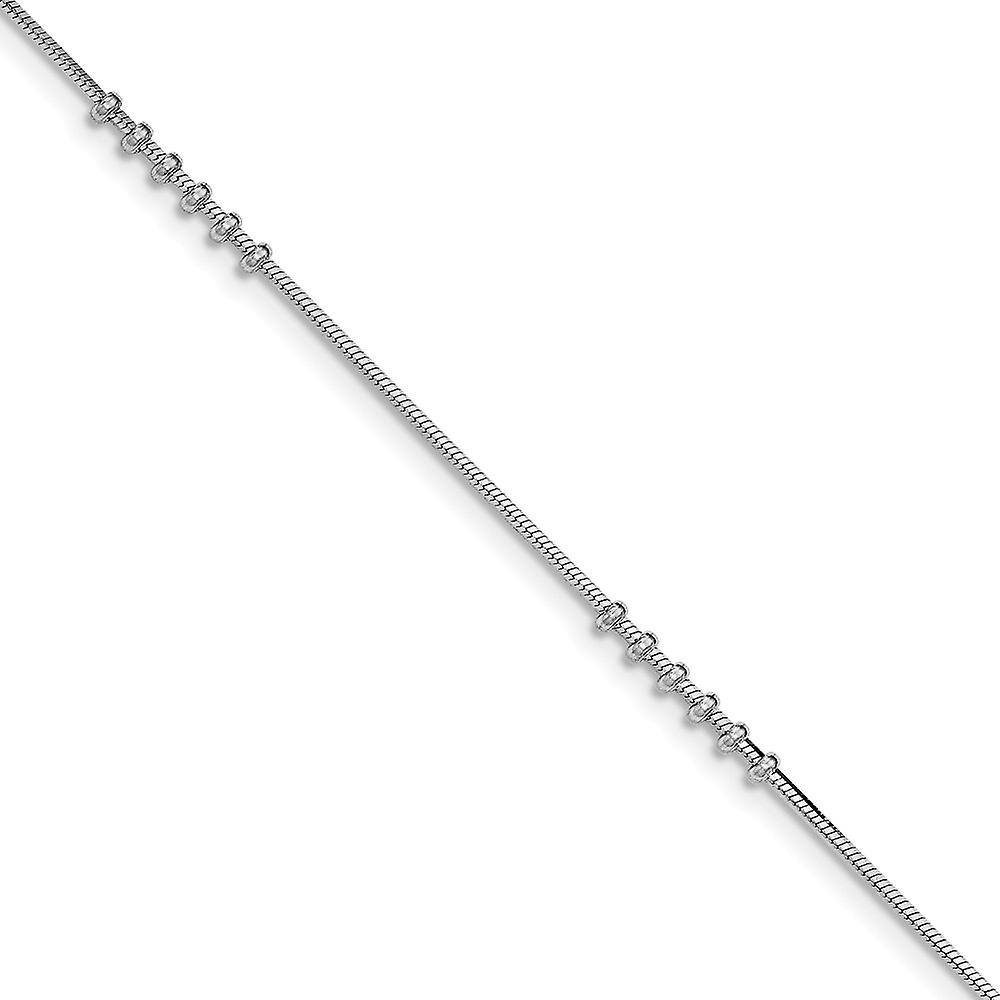 925 Sterling Silver Spring-Ring Polished With .5inch Extension Anklet 10 Inch-Anklet for Women