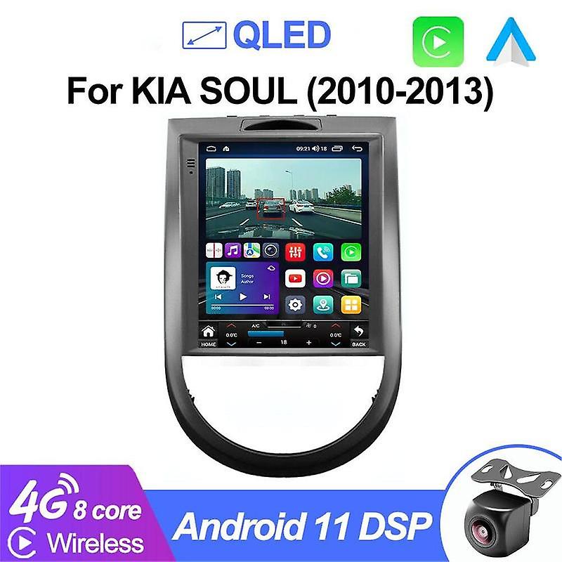 Android Car Radio Multimedia Stereo For Kia Soul AM 2010-2013 Carplay GPS Navigation Tesla Style