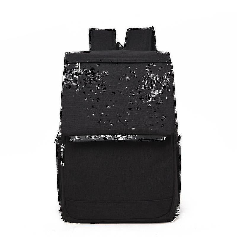 Men's Business Casual Computer Canvas Backpack(black)