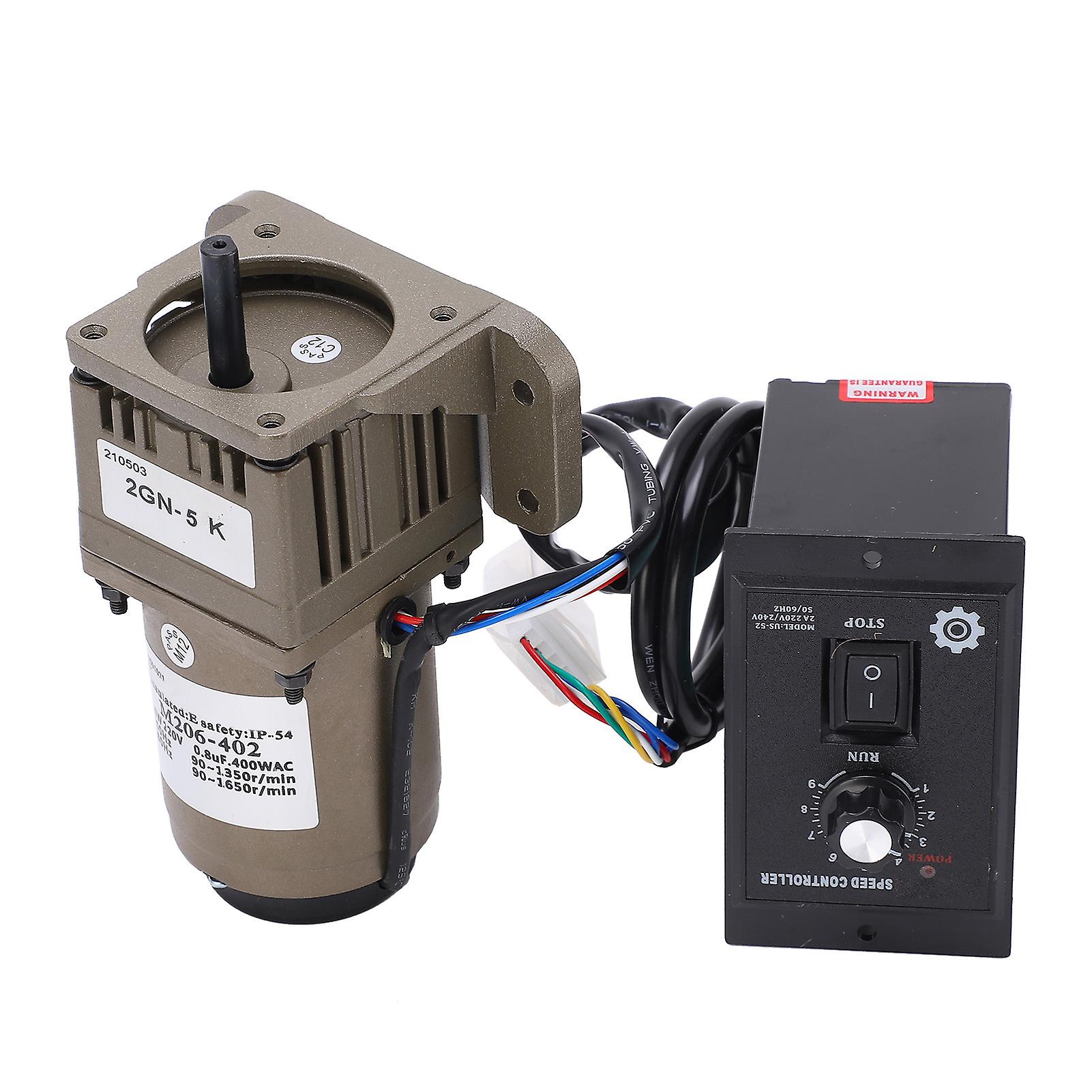 AC 6W Single Phase Asynchronous Gear Motor Deceleration Adjustable Speed (5K)