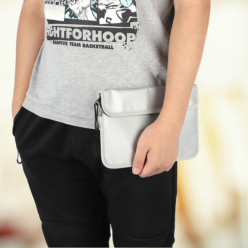 17.5x27cm Folding Double Zipper Waterproof Fireproof Document Bag