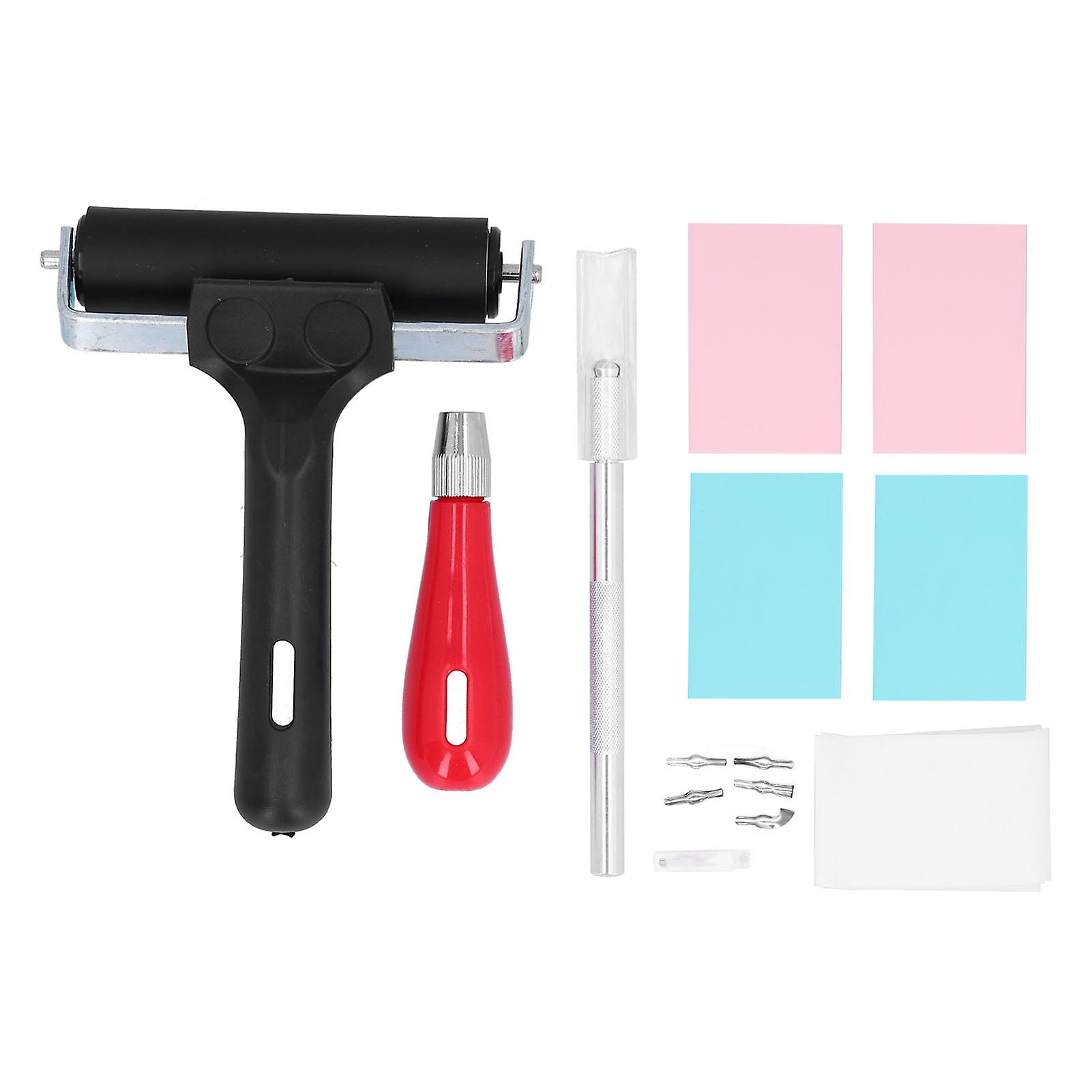 Carving Rubber Stamp Kit: Printmaking Tools with Mixed Set Cutter for Art Supplies