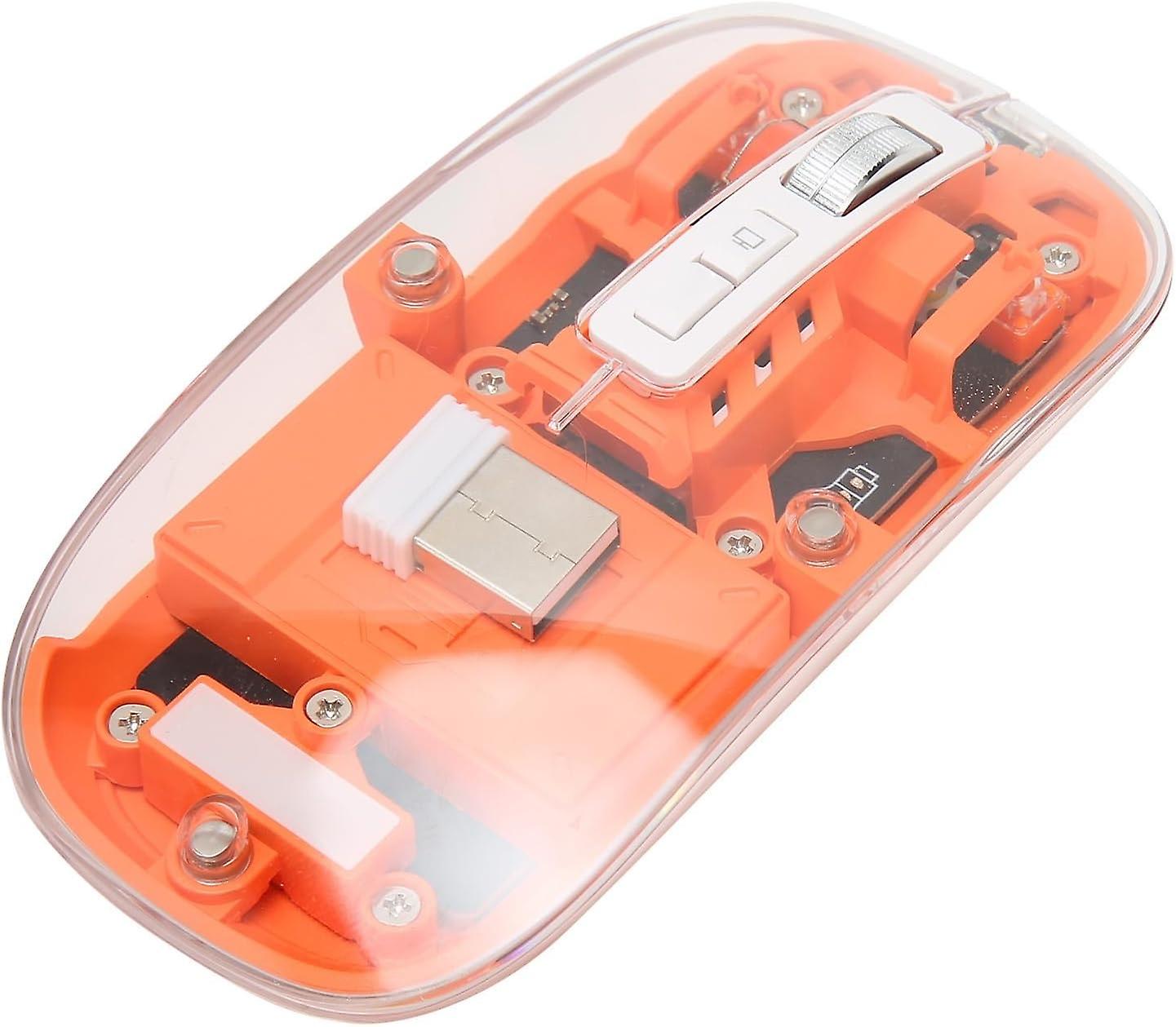 Wireless Gaming Mouse, Dual Mode BT5.1 2.4G Mouse, Transparent Machine Mech Style Mute Click Colorfu