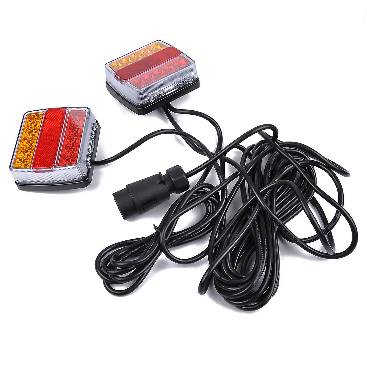 12V 26 LED Waterproof Trailer Light Kit, Tail Lights & 12V 7 Pin Socket