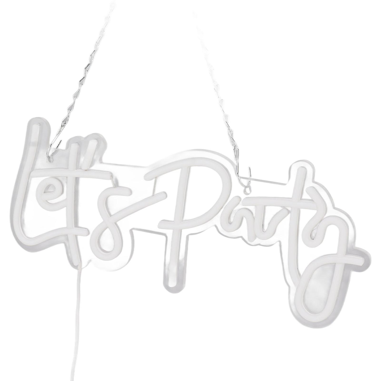 Party Neon Sign USB Powered Acrylic LED Wall Light Cold White