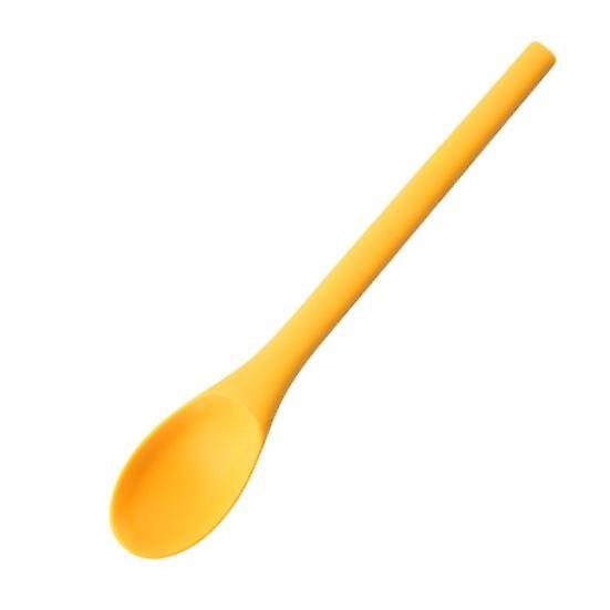 Soup Spoon Bent Head Long Handle Silicone Multi-purpose Portable Dessert Ice Cream Scoop Daily Use