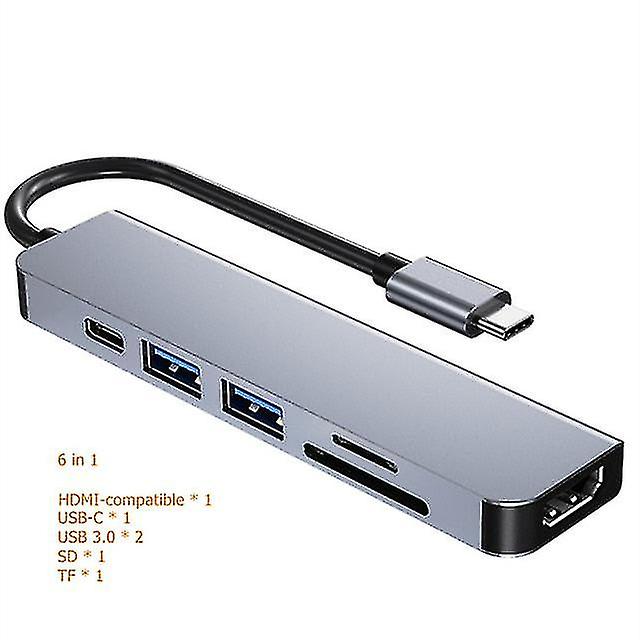 Type C To 4k Hdmi-compatible Usb C 3.0 Dock Sd Tf Card Reader Adapter Hub