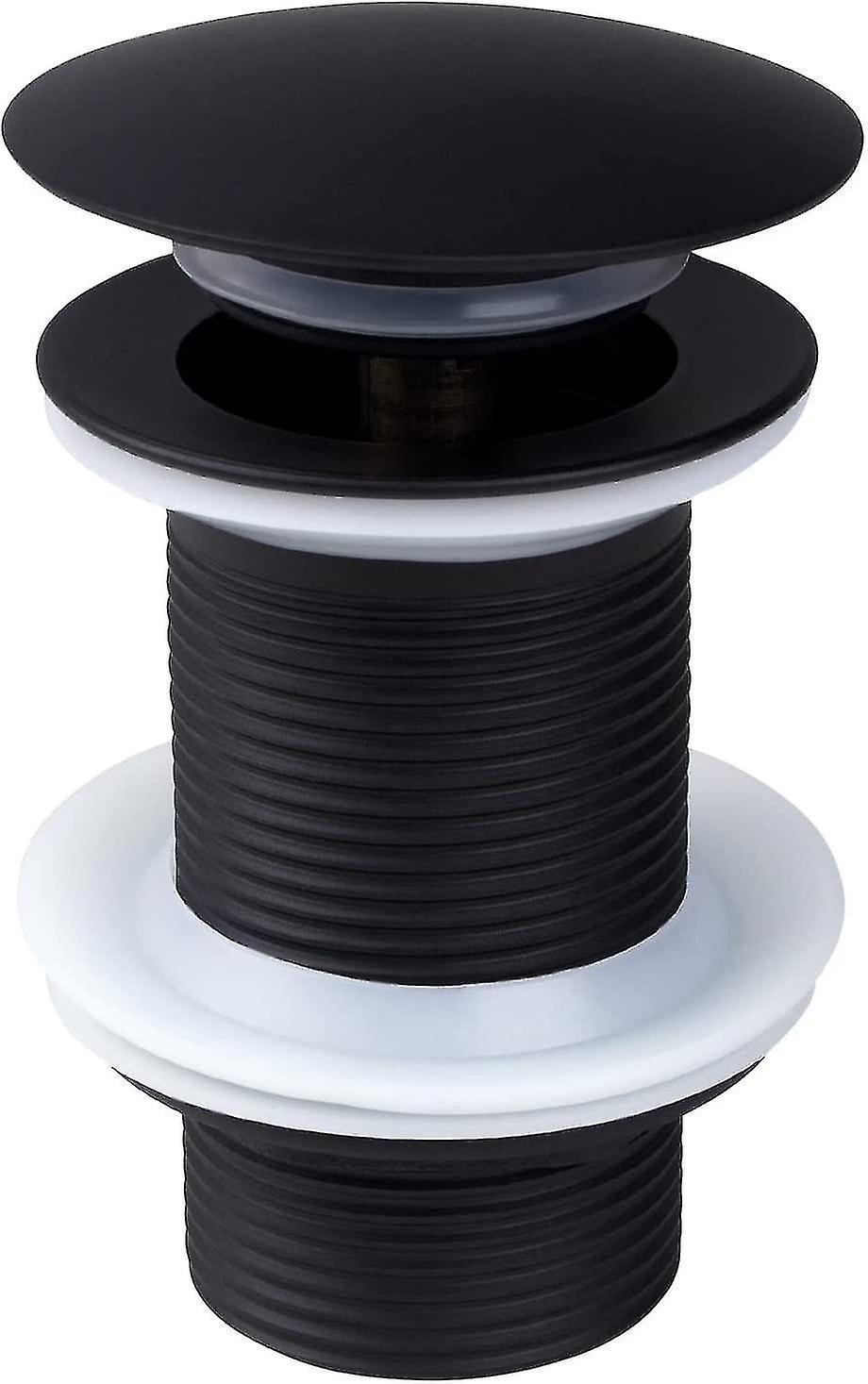 Bathroom Sink Waste Black Unslotted