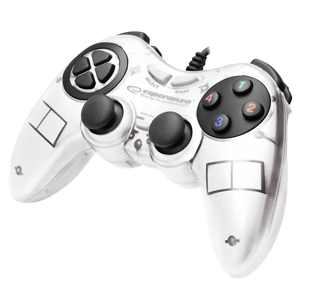 Esperanza Gamepad Pc USB Fighter Blanco