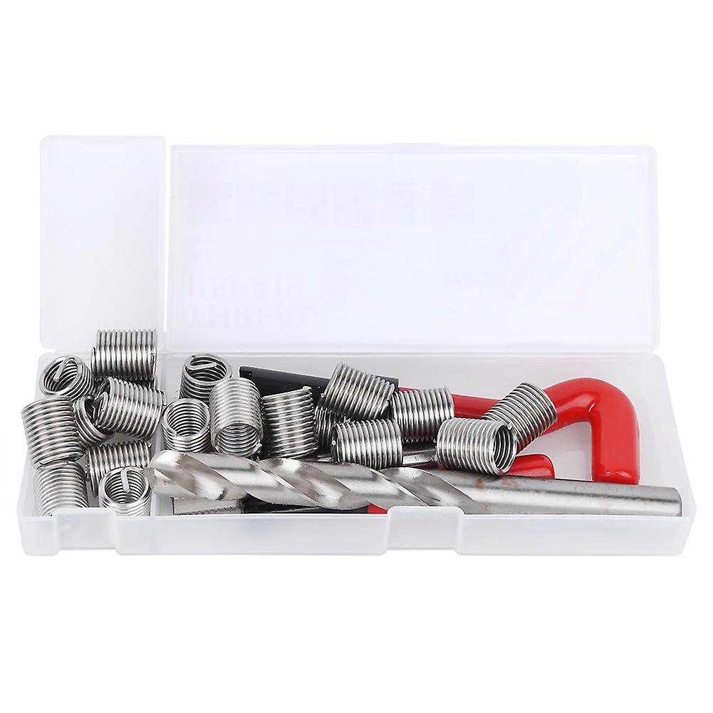 25Pcs M14 Thread Repair Insert Kit with Transparent Plastic Box for Processing Machinery
