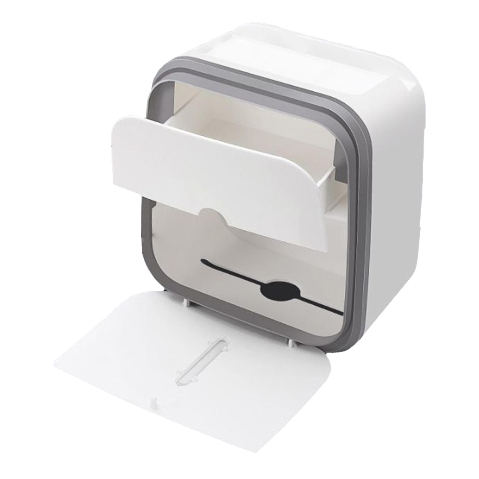 Plastic Wall Mount Tissue Box Cover Waterproof Punch-Free 500g