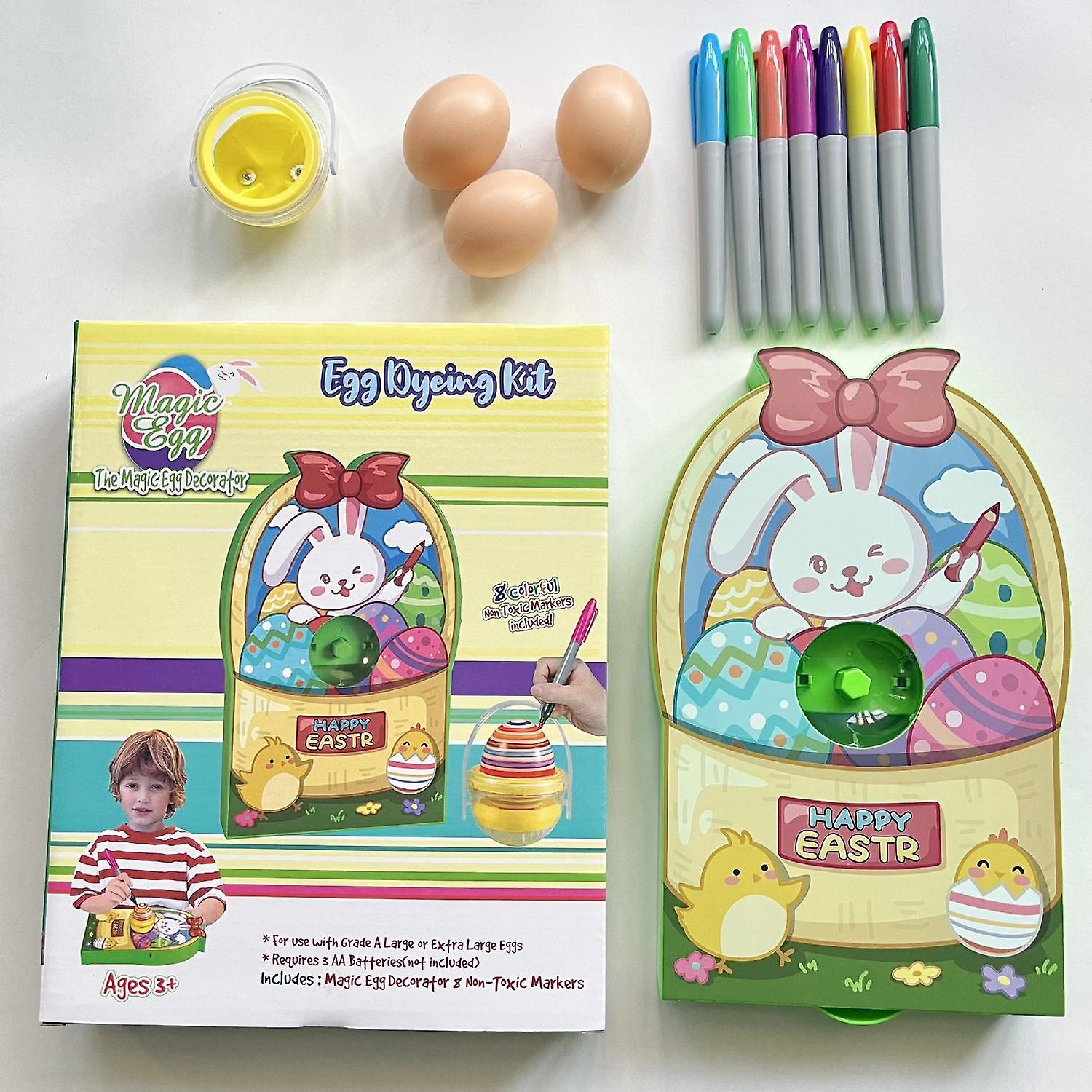 Easter Egg Decorating Kit Cute Bunny DIY Egg Decorating Easter TOY Gift Set for Kids