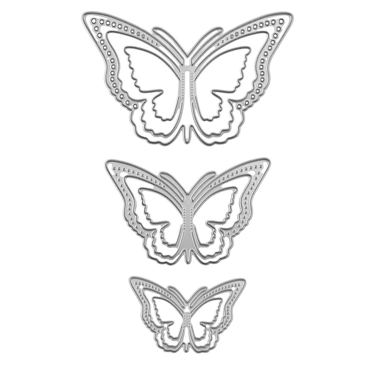 3Pcs 3D Butterfly Metal , Butterfly Die Cut for Card Making Butterfly Frame Cutting Dies